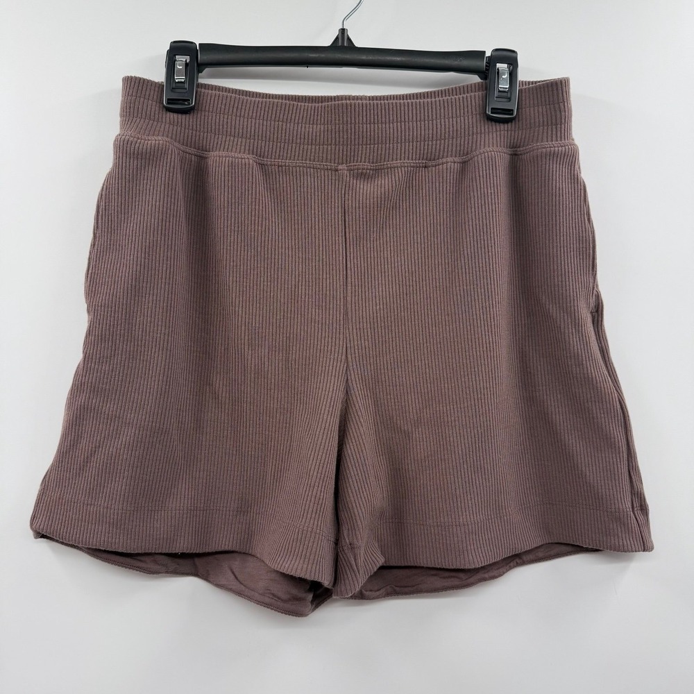 Woolx Merino Women's Maisey Ribbed Shorts - M Drawstring w/ Pockets